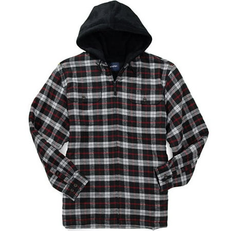 Big Men's Hooded Flannel Jacket