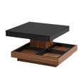 thumbnail image 5 of Tcbosik Small Coffee Table with Rotating Top and 3 Detachable Trays, Cocktail Table for Small Space, Center Table for Living Room, Reception Room, Black, 5 of 9