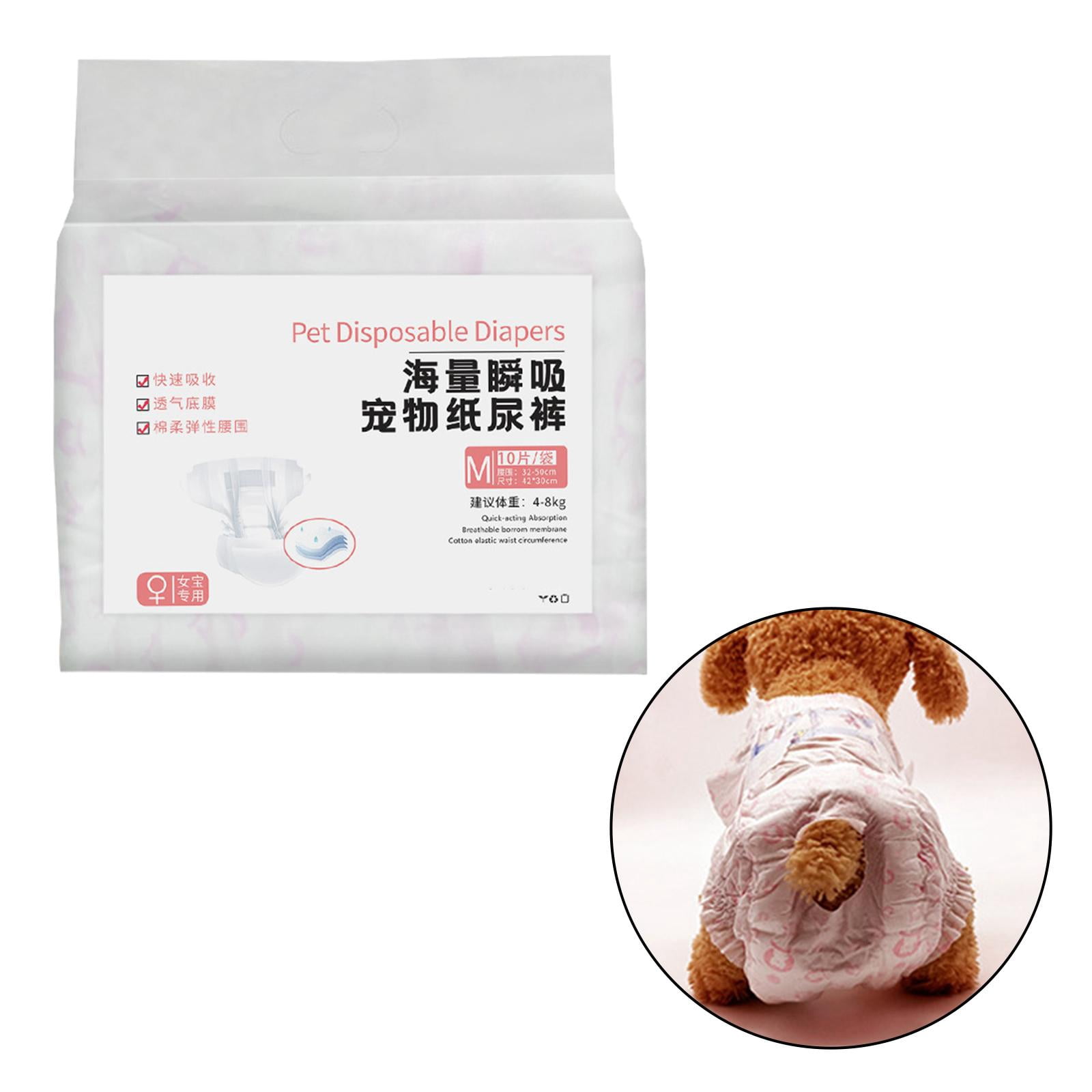 Dog Diapers Disposable Accessories Soft Pee Diapers Pet Diapers for Travel Playpen Outdoor Excitable Urination Incontinence female M