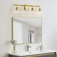 thumbnail image 2 of Kawoti  Dimmable Bathroom Vanity Light with Clear Glass Shades W30.5"-4 light - Antique Brass, 2 of 5