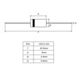thumbnail image 2 of Unique Bargains 1N4001 Rectifier Diode 1A 50V Axial Electronic Silicon Diodes 10pcs, 2 of 4