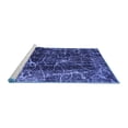 thumbnail image 2 of Ahgly Company Machine Washable Indoor Square Abstract Blue Modern Area Rugs, 6' Square, 2 of 4