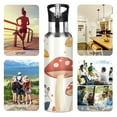 thumbnail image 7 of Yayeee 20oz Double Wall Stainless Steel Water Bottle with Flip Straw, White Mushroom, 7 of 7