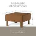 thumbnail image 5 of Maven Lane Lena Contemporary Upholstered Ottoman with Refined Brown Wood Finish, 5 of 6
