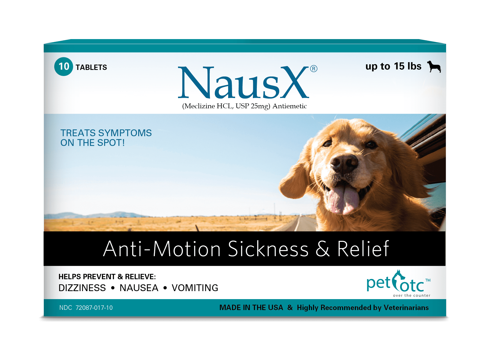 NausX AntiMotion Sickness and Nausea Relief for Small Breed Dogs