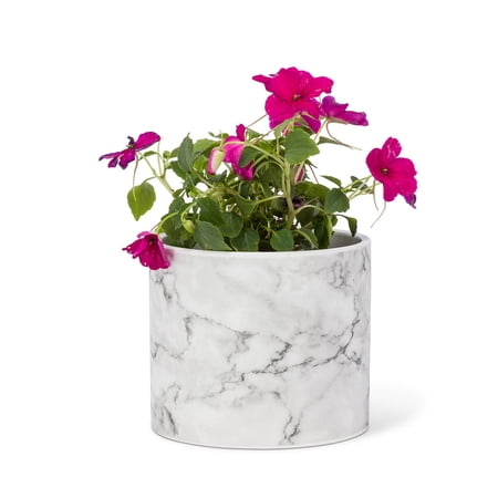 Set of 1 Small Marble Look Planter
