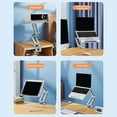 thumbnail image 1 of Freer Book Stand Ergonomic Multifunctional Angle Adjustable Rotatable Replacement Desktop Tablet Laptop Bracket Rack Holder Type 2 Silver, 1 of 9