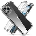 thumbnail image 1 of Funda para iPhone 11 Pro Max con protector de pantalla, funda transparente para iPhone 11 Pro Max, TPU PC de doble capa, antiamarilleo, a prueba de golpes y antiarañazos, transparente para iPhone 11, 1 of 7