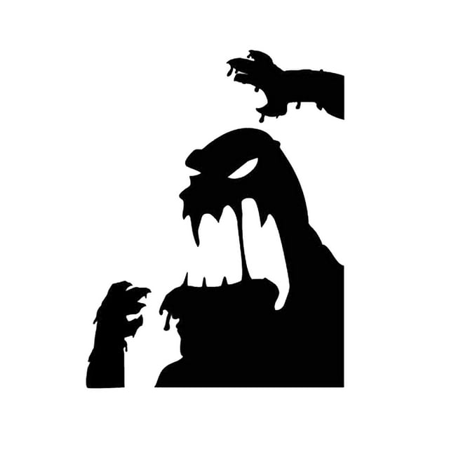 Halloween Window Shadow Party Scene Layout Sticker Living Room Glass Wallpaper