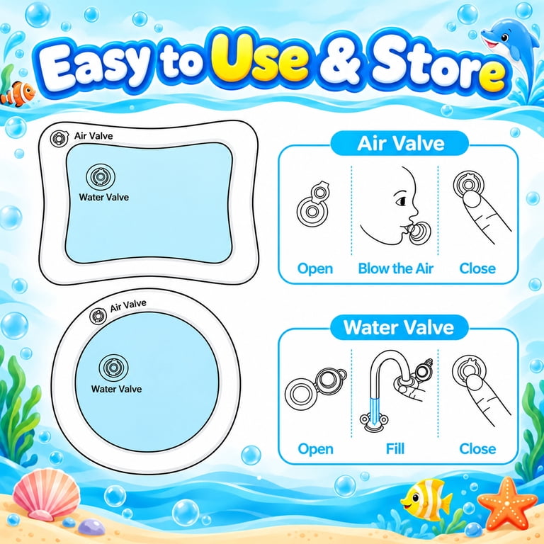 Wonderstone 2-Pack Water Play Mats, 30" & 40" Round photo 4