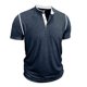 thumbnail image 3 of Usted Es Más Que una Prueba de Puntuación de la Camisa de los Hombres de Color Sólido Se Levantan Cuello Blusa, Casual de Manga Corta Botón de los Hombres Camisas con Mezcla Suave de Viscosa, Ligero, 3 of 7