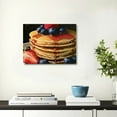 thumbnail image 5 of Chilfamy Blueberries Strawberry Pancakes Canvas Wall Art Decor 20x16in, 5 of 6