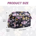 thumbnail image 3 of Makeup Bag Travel Toiletry Bag Cosmetic Bags for Women, Wide-open Pouch Make up Organizer Case for Travel Essentials Toiletries Accessories, Flower, 3 of 8