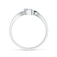 thumbnail image 2 of ANGARA Natural Semi Bezel-Set Solitaire Round Tanzanite Bypass Ring in 14K White Gold for Women (Size-5mm) | December Birthstone, Anniversary, Jewelry Gift for Women | Natural Tanzanite Ring, 2 of 9
