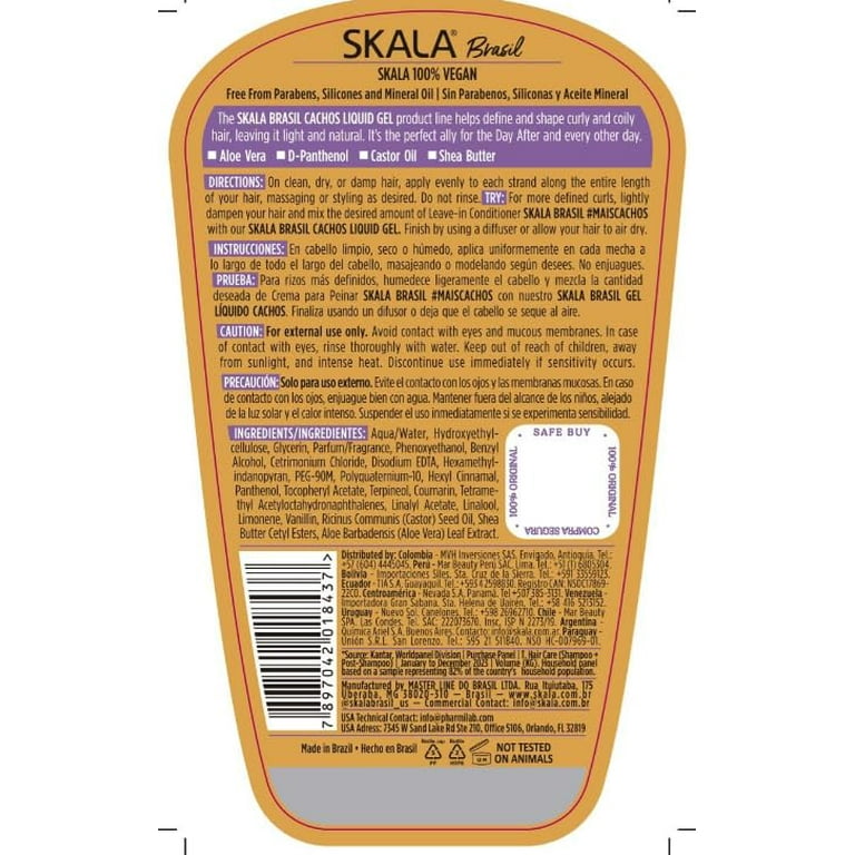 Skala Expert Mais Cachos Curly Hair Gel, Defines Curls, Controls