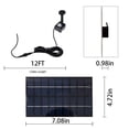 thumbnail image 2 of WHAMVOX 1Pack Water Feature Pump Solar Powered Black Plastic Tempered Glass For Garden Patio Outdoor, 2 of 8