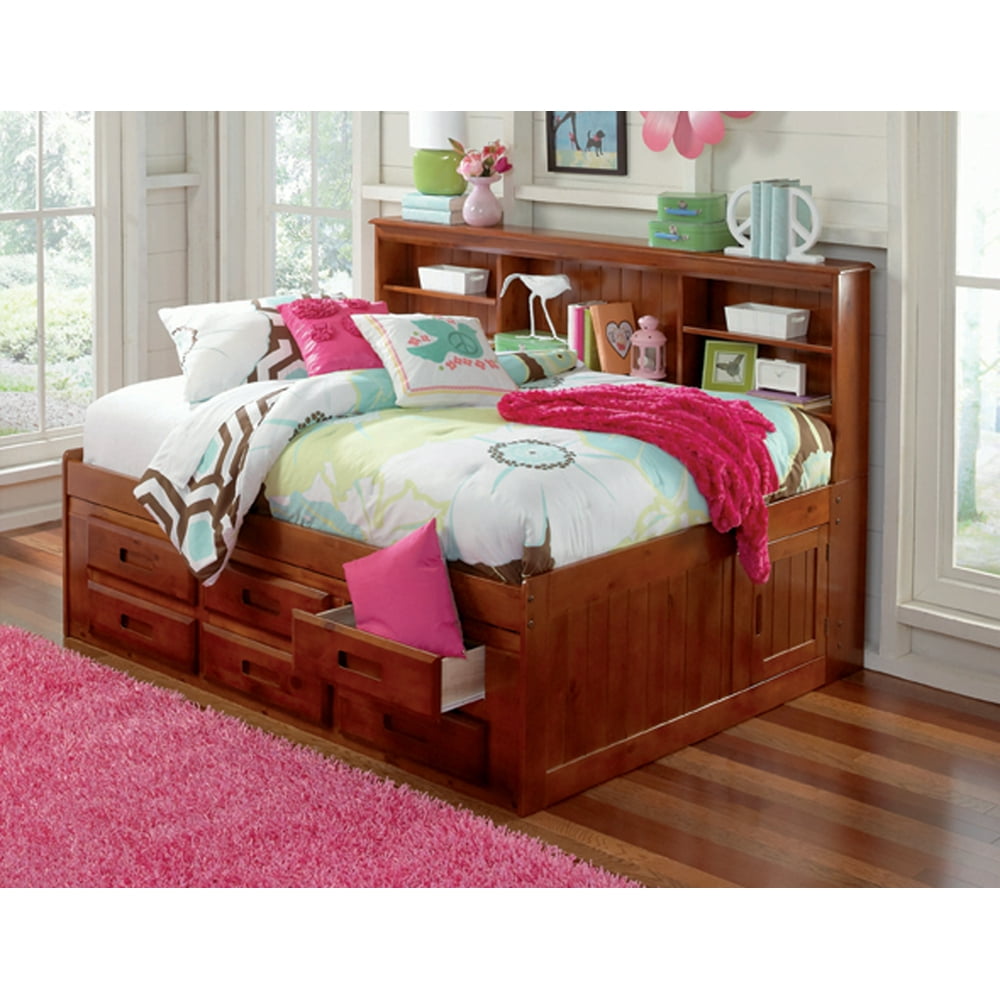 American Furniture Classics Model 2823K6, Solid Pine Full Daybed with Six Drawer Storage Unit