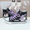 thumbnail image 3 of Kuromi Cinnamon Dog Melody primavera y verano lindos zapatos de lona altos combinables para estudiantes femeninas zapatillas informales con grafiti, 3 of 5