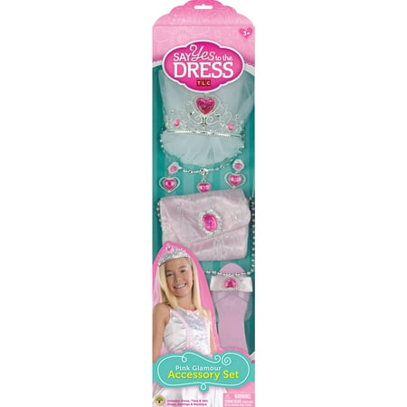 Bridal Accessory Set, Pink Glamour