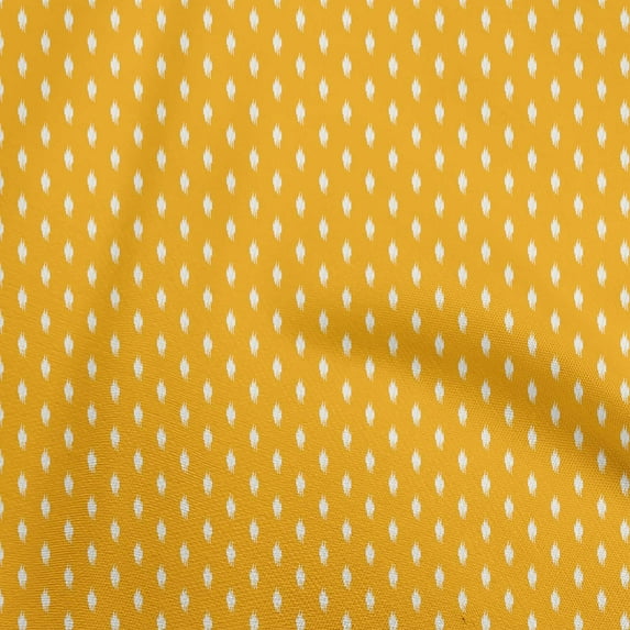 oneOone Viscose Chiffon Yellow Fabric Asian Ikat Craft Projects Decor Fabric Printed By The Yard 42 Inch Wide