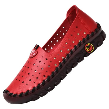 

Women‘s Handmade Hollow Out Flat Low Top Loafers Casual Non Slip Breathable Slip On Shoes Women‘s Footwear