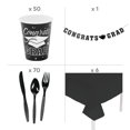 thumbnail image 4 of Fun Express Black 2024 Graduation Disposable Tableware Kit for 50 Guests - Bulk 467 Pc, 4 of 4