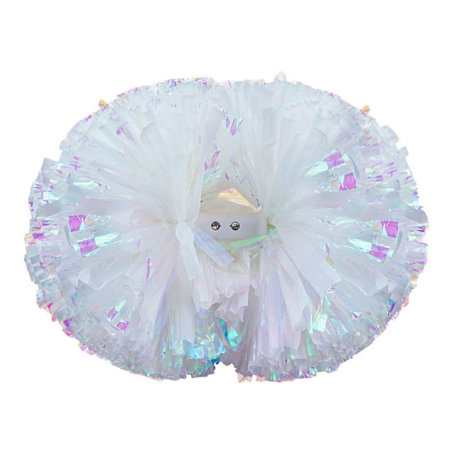 Cheerleading Handheld Colorful Flowers Sports Activities Performance Cheering Supplies Round Colorful Practical Material Lightweight Handle Design Anti Off