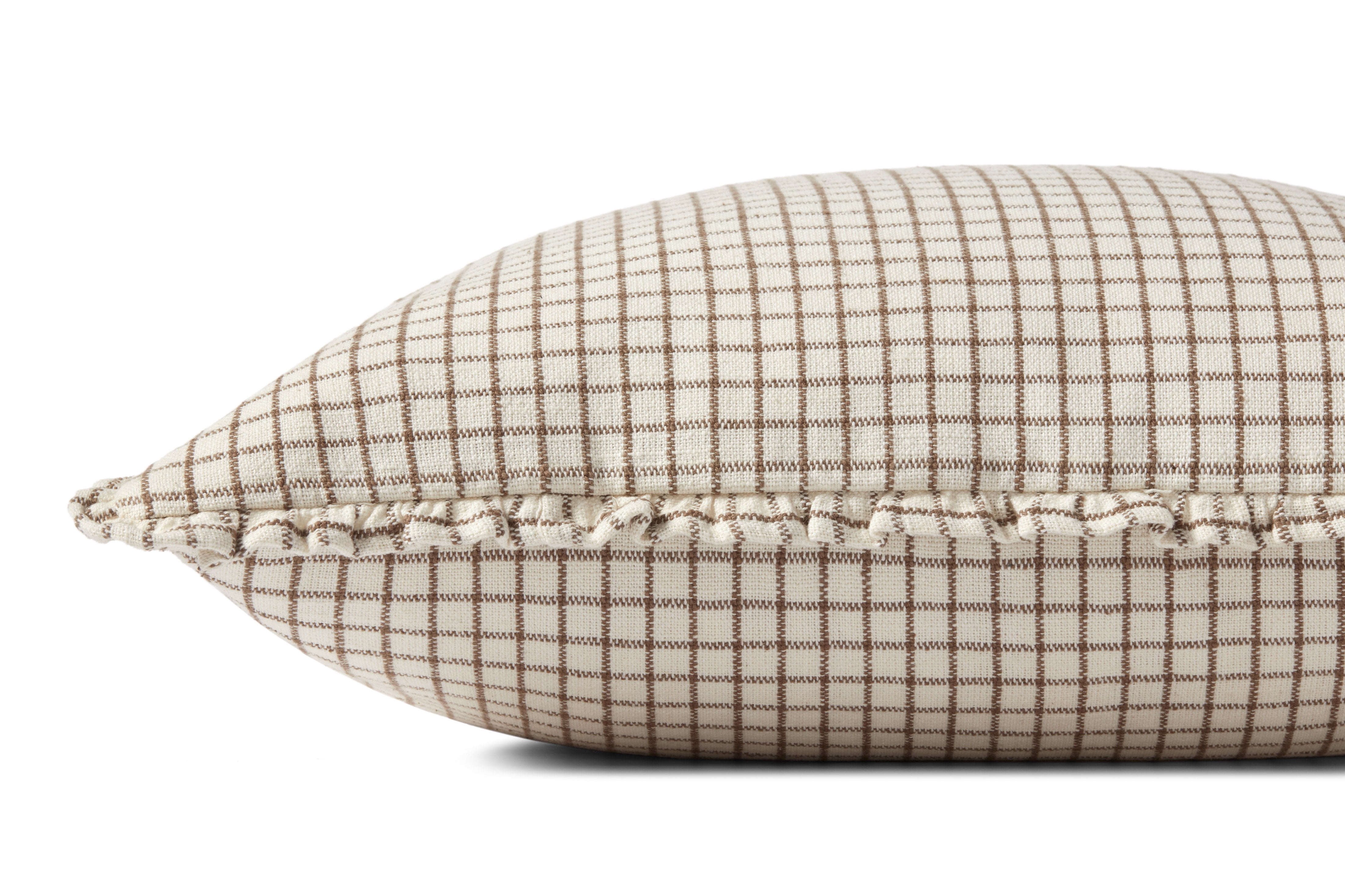 Chris Loves Julia x Loloi Dinah Ivory / Earth 22'' x 22'' Decorative Pillow