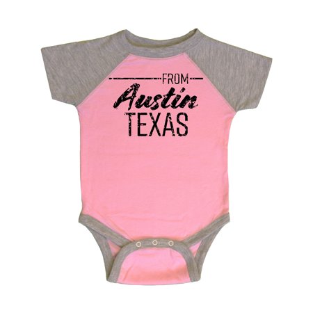 

Inktastic From Austin Texas in Black Distressed Text Gift Baby Boy or Baby Girl Bodysuit