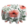 thumbnail image 4 of Pioneer Flower Floral Print Pattern Round Tablecloth 60"x60",Wrinkle Wipeable Table Cloth for Kitchen Dining Room Picnic Patio Party, 4 of 6