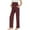 Wine, variant on Diufon Maternity Yoga Pants High Waist Over The Belly Drawstring Soft Pants Solid Color Straight Leg Loose Pants
