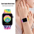 thumbnail image 4 of Correa De Reloj Summer Rainbow Boho Tie Dye Compatible Con Apple Watch 38 Mm, 40 Mm, 41 Mm, 42 Mm, 44 Mm, 45 Mm, 49 Mm, Para Mujeres Y Hombres, Regalos, Pulseras Deportivas De Silicona, Correa Para Iw, 4 of 5