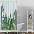 thumbnail image 2 of Pink Floral Shower Curtain Watercolor Flower Plant with Rustic Wildflower Leaf Spring Blossom Waterproof Fabric Bath Decor with Metal Hooks into a Romantic Floral Oasis (72"x72), 2 of 6