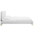 thumbnail image 5 of Modway Peyton Performance Velvet Queen Platform Bed in White, 5 of 10