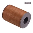 thumbnail image 3 of Unique Bargains 2 Pack Thin Waxed Thread 137 Yards 0.55mm Polyester String Cord for Machine Sewing Hand Quilting Weaving, Deep Brown, 3 of 5