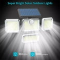 thumbnail image 3 of 3000LM 333 LED Solar Lights Outdoor Waterproof Motion Sensor Security Wall Lamp, 3 of 12