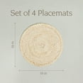 thumbnail image 4 of over&back Set of 4 Natural Round Woven Placemats - Dining Table Mat - Made with Natural Fibers - Kitchen and Home Decor - Natural, 4 of 7