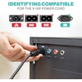 thumbnail image 2 of Cable de alimentación LORDTRONICS de 15 pies de largo C13 Universal AC 10 A 125 V, 2 of 5