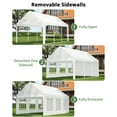thumbnail image 5 of Luku Heavy Duty Outdoor Party Tent with Removable Sidewalls & Carry Bags, Waterproof UV-Resistant Canopy, Galvanized Steel Frame, Large Commercial Event/Wedding/Carport Shelter, 5 of 7