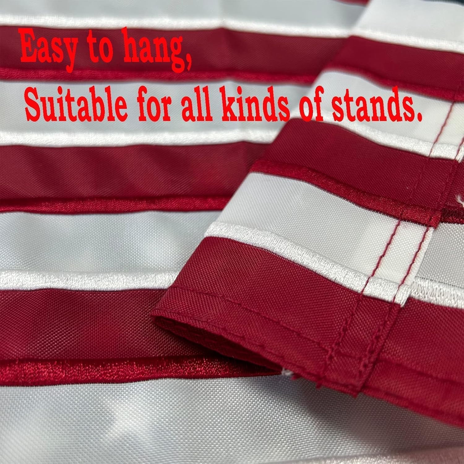 Lanola Embroidered American Garden Flag 12x18 Double Sided, Small American USA Garden Flag for Outside America Yard Lawn Heavy Duty