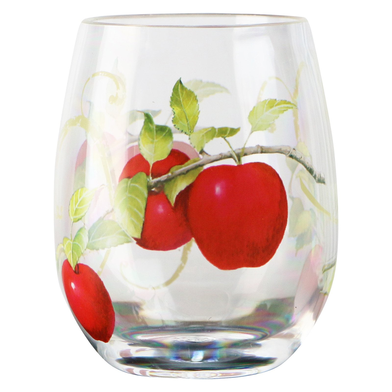 Harvest Apple, 16oz Acrylic Stemless Wine Glass Set of 4