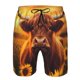 thumbnail image 3 of Balery Vintage Sunflower Cow A Traje de Baño Estilo Hawaiano para Hombre, Shorts de Secado Rápido con Bolsillos-XX-Large, 3 of 6