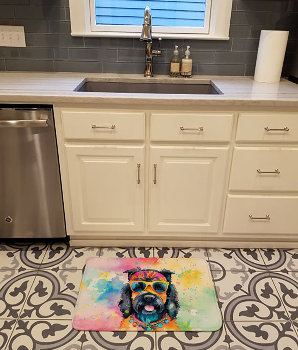 Carolines Treasures DAC2556RUG 19 x 27 in. Scottish Terrier Hippie Dawg Memory Foam Kitchen Mat