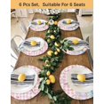 thumbnail image 4 of 15 Inch Round Placemats Set of 4, Easter Non Slip Heat Insulation PP Table Mats, Spring Rabbit Eggs Nature Botanicals Pink Plaid Washable Place Mats for Kitchen Dining Party Table Decor, 4 of 7