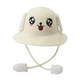 thumbnail image 2 of Sombrero de paja con visera y orejas de conejo, ideal para viajes al aire libre, vacaciones y para mujer. Blanco, 2 of 9