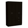 thumbnail image 1 of Atlin Designs Armoire de Chambre Moderne en Bois à 5 Tablettes, Noir/blanc, 1 of 8