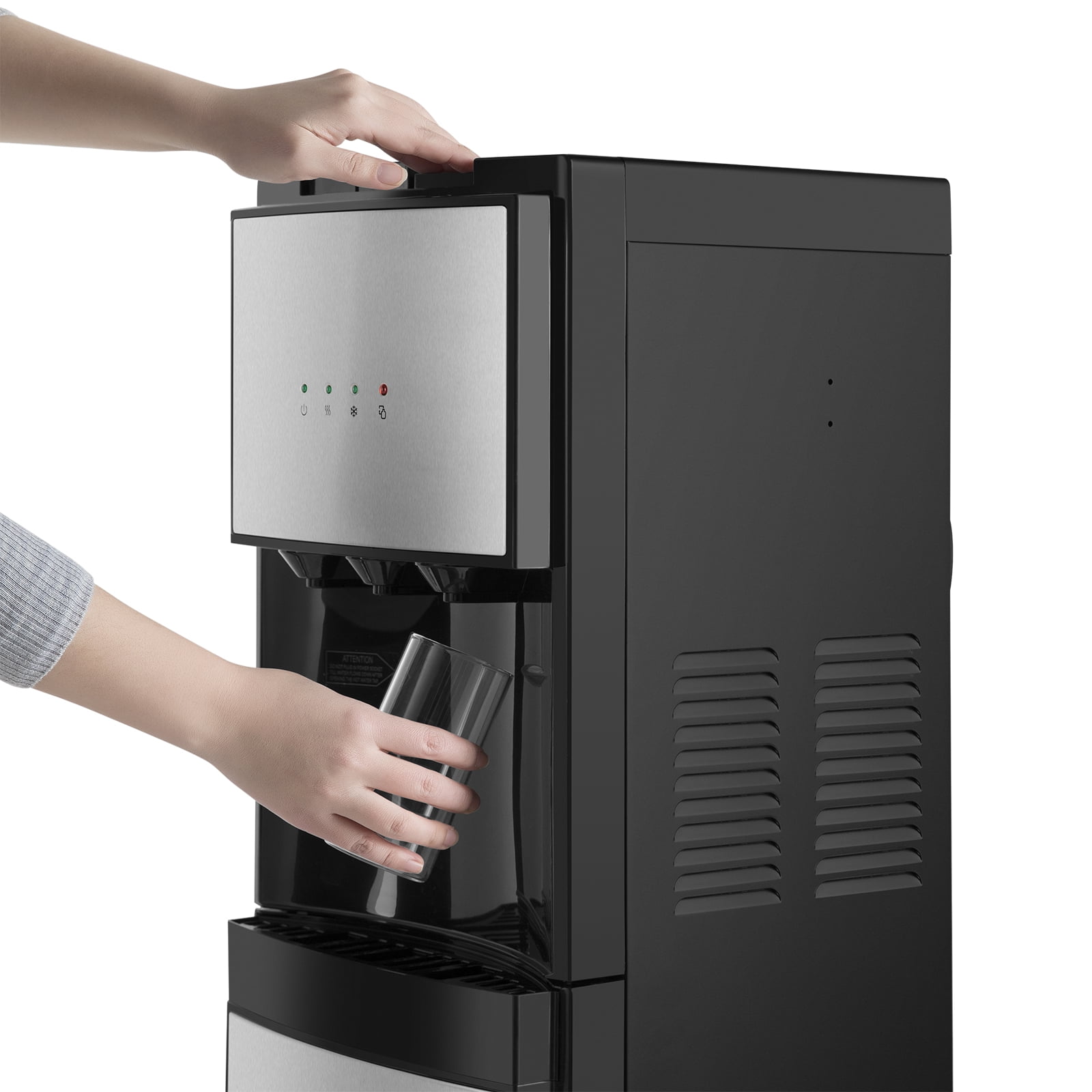 5 Gallon Bottom Loading Water Cooler Dispenser Hot/Cold/Room 3-Temperature Compressor Cooling with Child Safety Lock