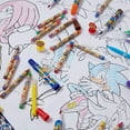 thumbnail image 3 of Sonic the Hedgehog Kids Art Kit Stickers Markers and Crayons for Boys and Girls 150 Pieces, 3 of 9