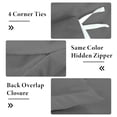 thumbnail image 6 of ROYALE LINENS Grey Duvet Cover Twin Size - Soft Twin Duvet Cover Set - 2 Pieces Double Brushed Twin Duvet Covers with Zipper Closure, 1 Twin Duvet Cover 68x90 inches and 1 Pillow Sham (Twin, Grey), 6 of 8