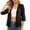 Black*, variant on Womens Chiffon Kimono Cardigans Beach Cover Ups Swimwear Puff 3/4 Sleeve Loose Casual Summer Tops